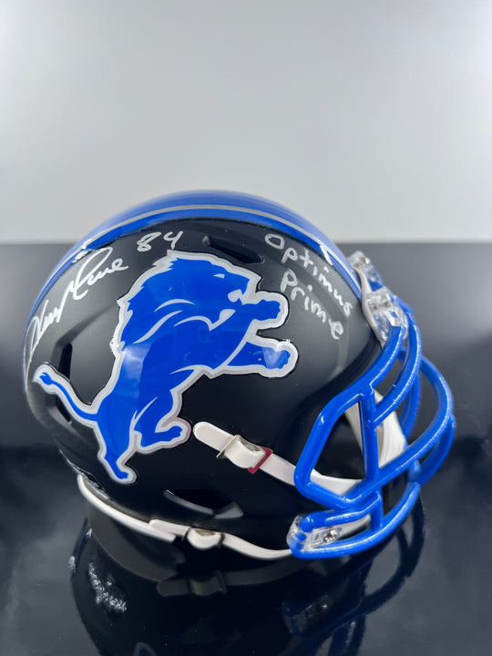 Autographed Player-Issued Detroit Lions Black Mini-Helmet