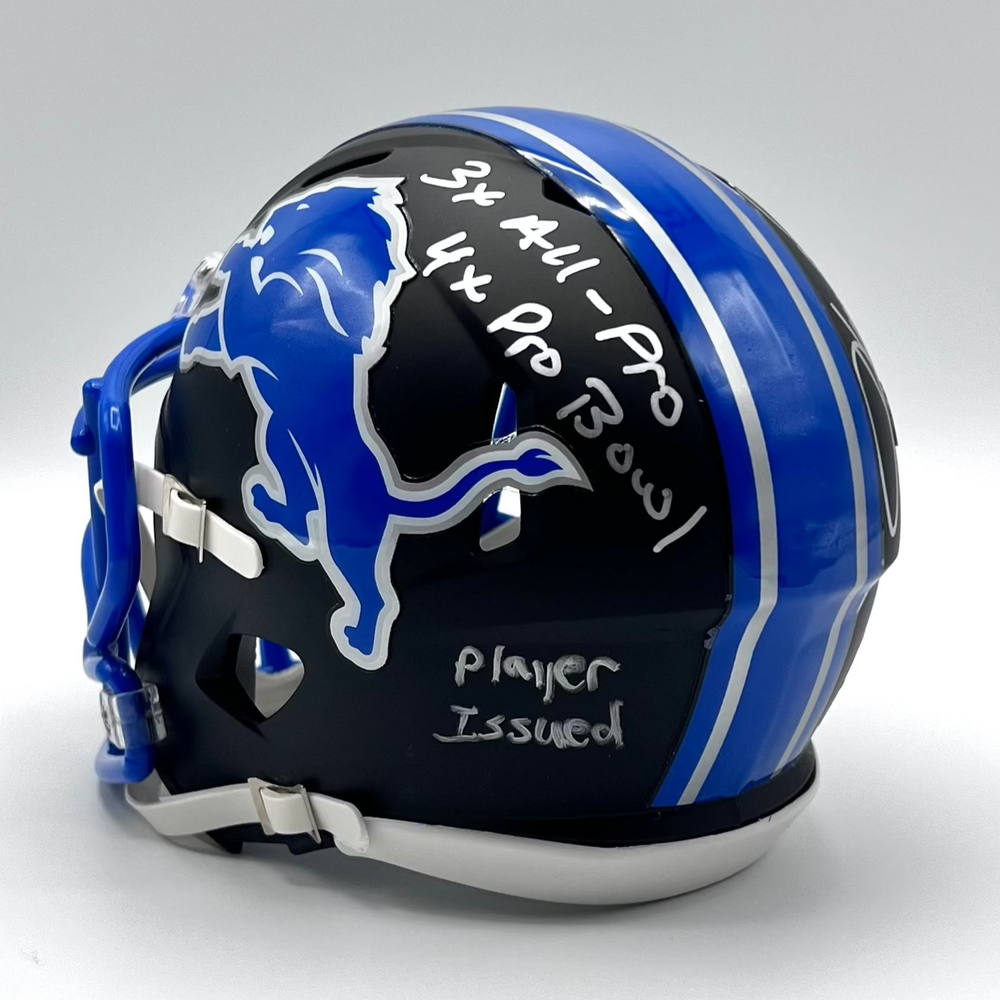 Herman Moore Autographed Detroit Lions Black Mini