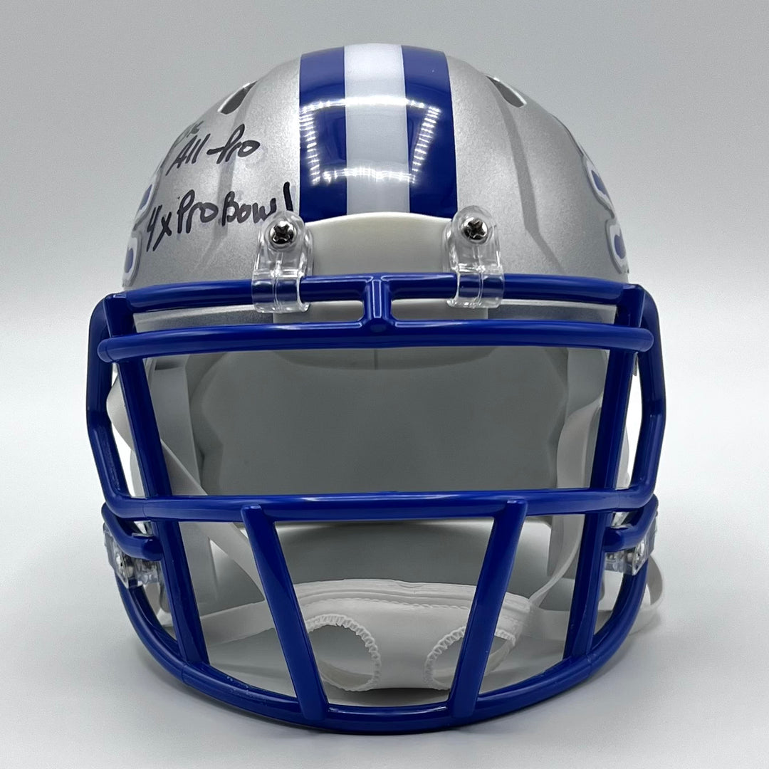 Herman Moore Autographed Detroit Lions Throwback Mini-Helmet Beckett Certified