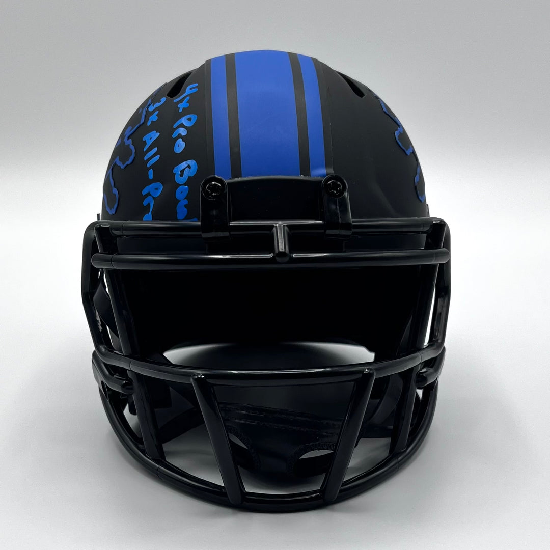 Herman Moore Autographed Detroit Lions Alt Eclipse Speed Mini-Helmet