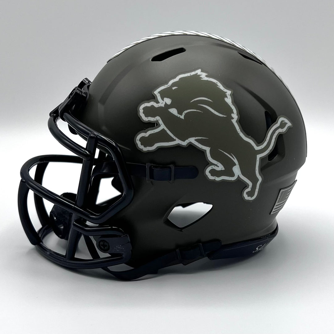 Herman Moore Autographed Beckett Certified Speed Salute to Service 2024 Mini-Helmet