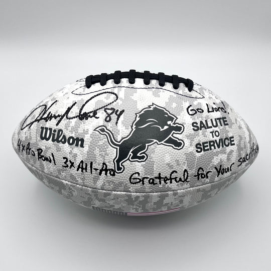 Herman Moore Autographed Salute to Service Soft Touch Full-Size Football