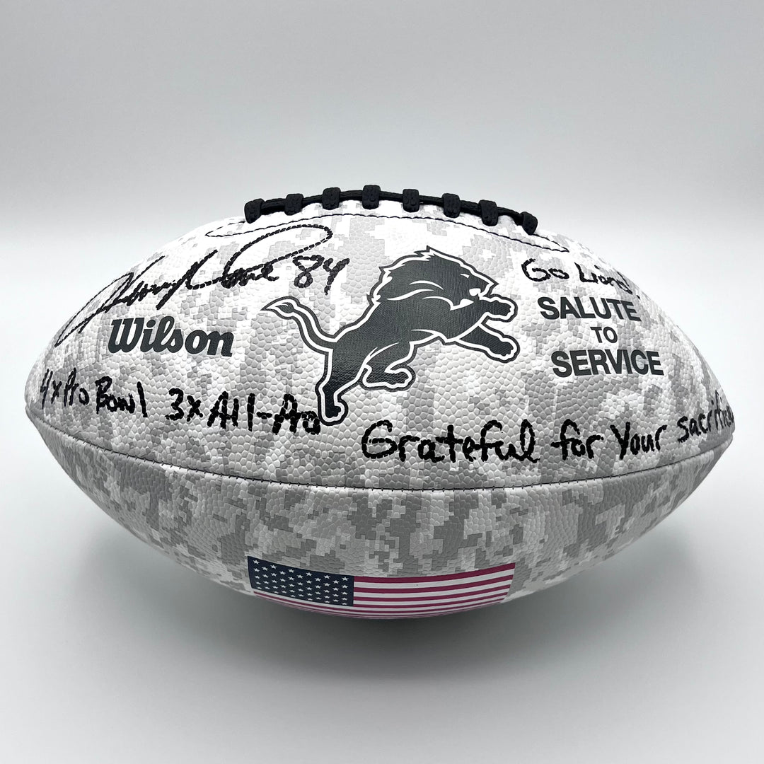Herman Moore Autographed Salute to Service Soft Touch Full-Size Football