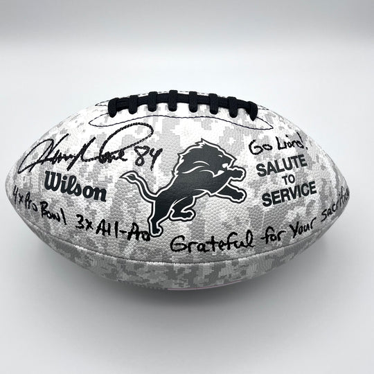Herman Moore Autographed Salute to Service Soft Touch Full-Size Football