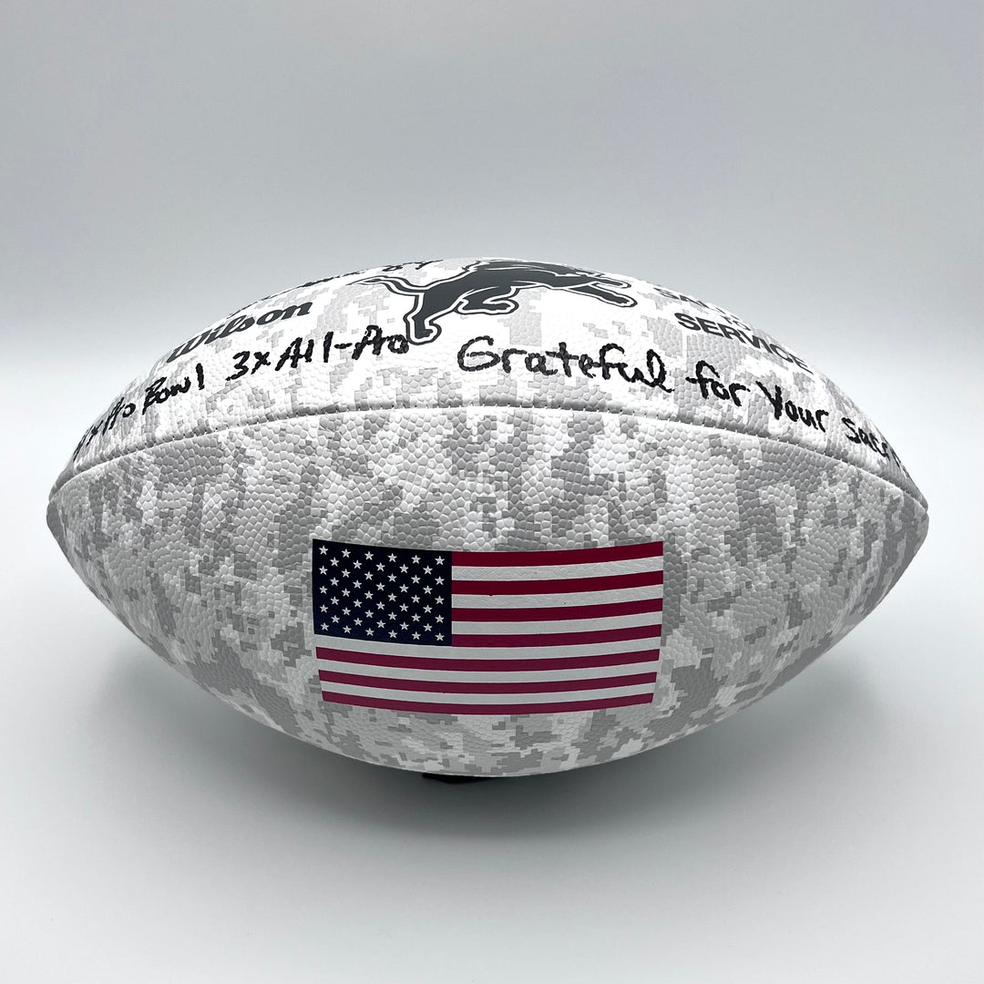 Herman Moore Autographed Salute to Service Soft Touch Full-Size Football