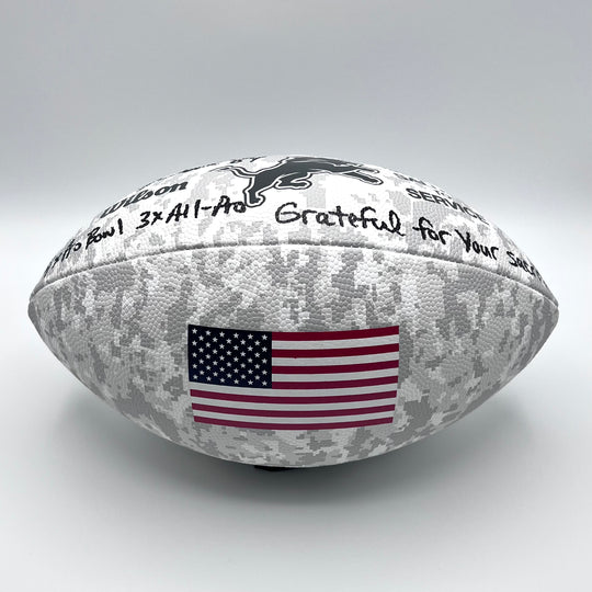 Herman Moore Autographed Salute to Service Soft Touch Full-Size Football
