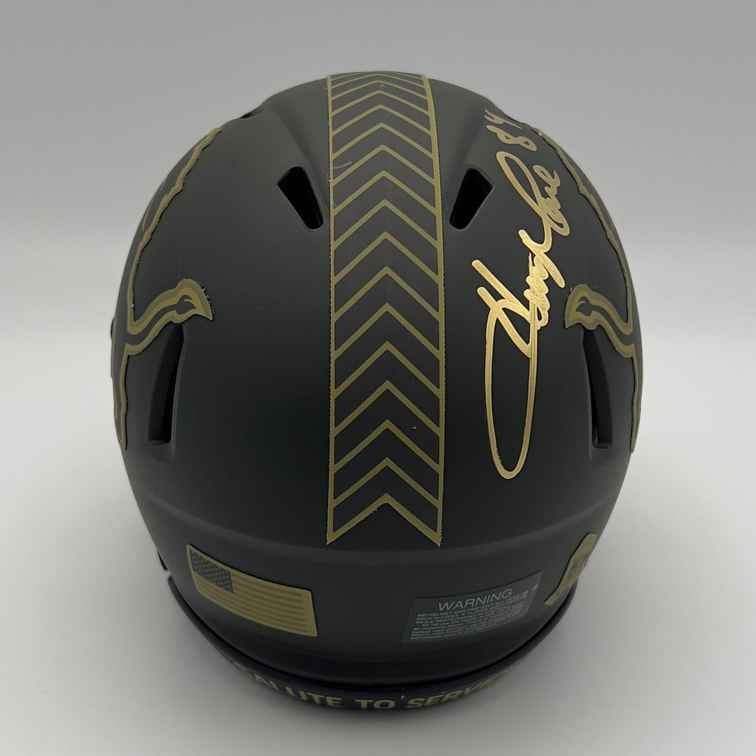 Herman Moore Autographed Salute to Service Detroit Lions Mini-Helmet