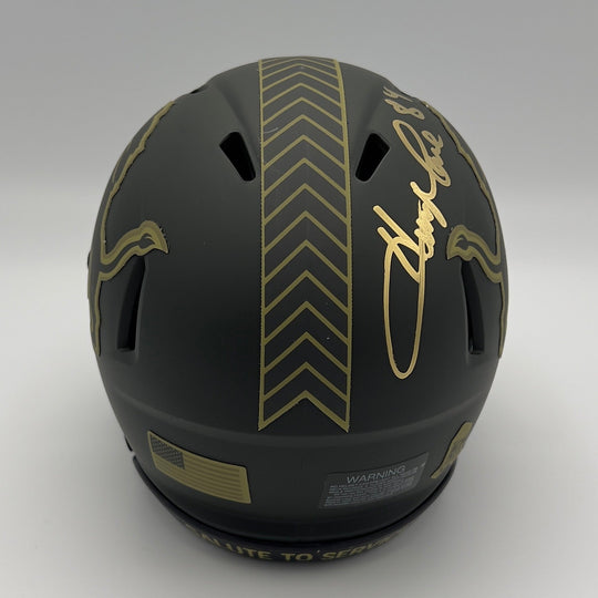 Herman Moore Autographed Salute to Service Detroit Lions Mini-Helmet